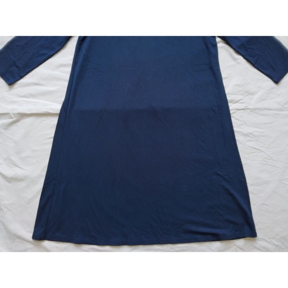 J Jill Wearever 3/4 Sleeve A Line Dress Blue Travel Career Womens Size XS - Picture 3 of 8